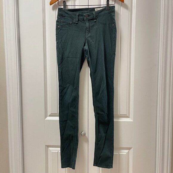 Rag & Bone x Aritzia Women’s 5-Pocket Skinny Jean in Forest Green - 26 - Picture 6 of 13